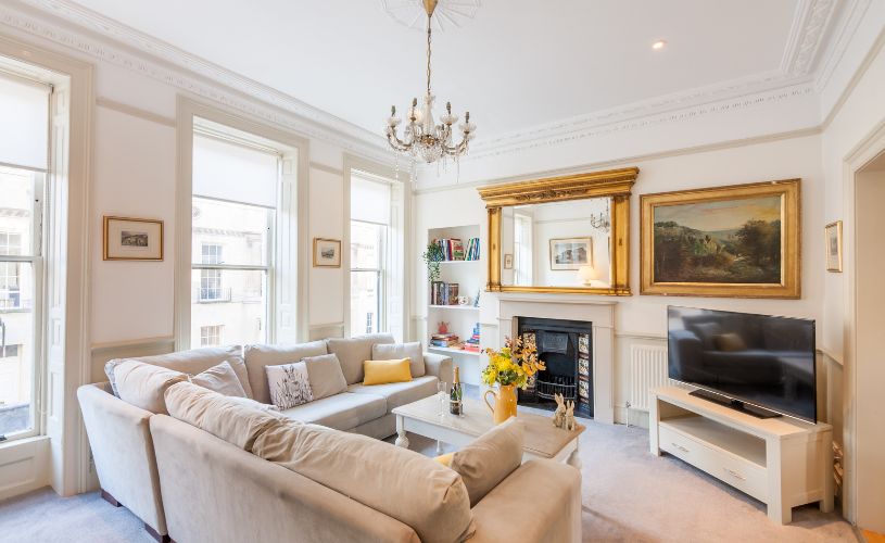 Living room at Tylney House in Bath